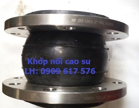 Khớp nối cao su kết nối mặt  bích inox 304 DN150