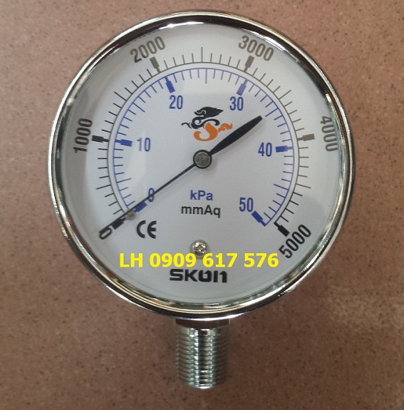 Đồng hồ đo áp suất 0-50kpa