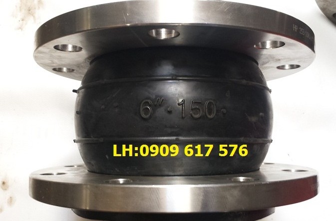 Khớp nối mềm cao su mặt bích inox DN150