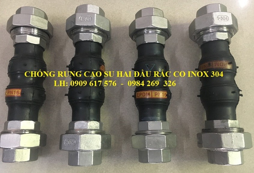 Khớp nối cao su rắc co inox 304 DN25